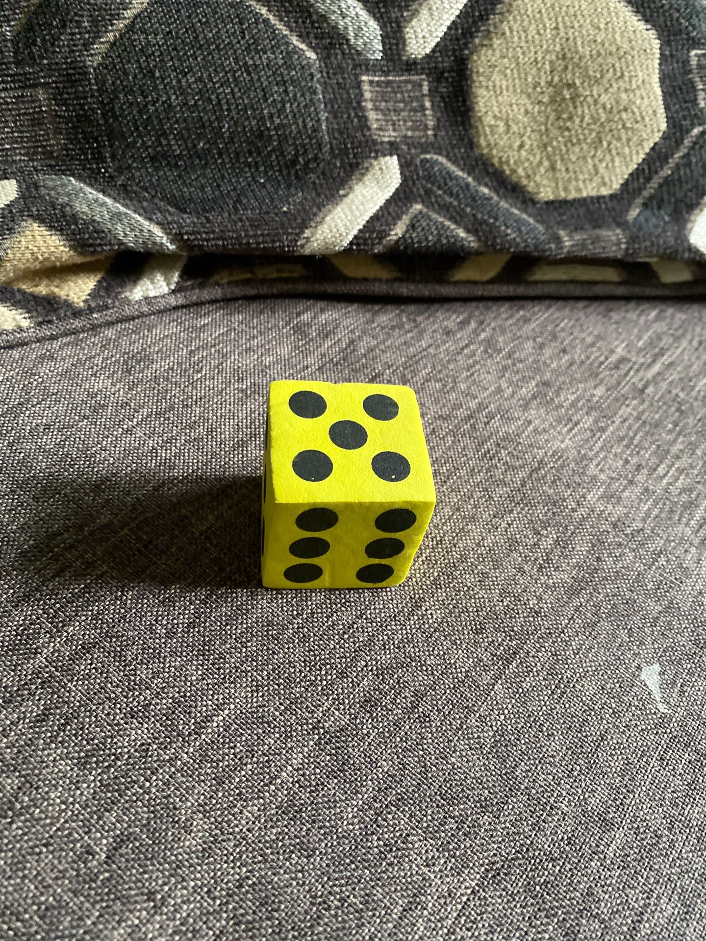 Large Yellow Foam Six-Sided Die - 1.5”