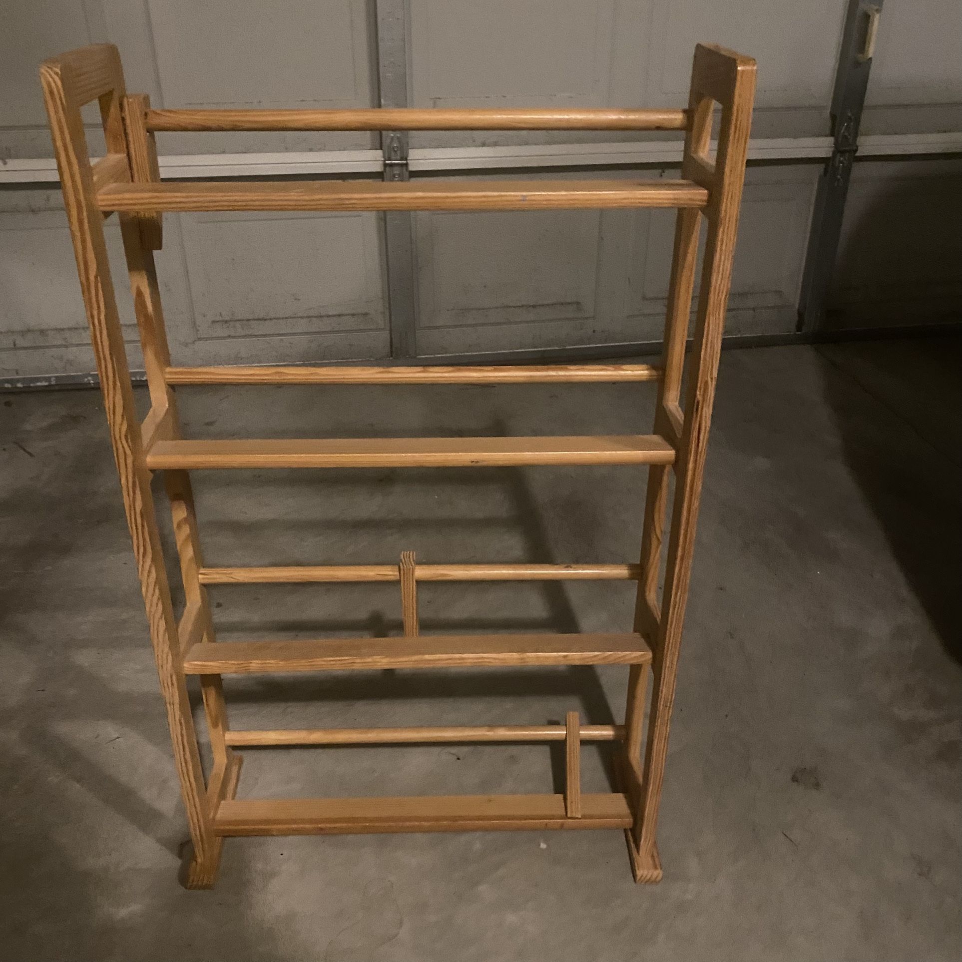 Wooden Tiered Shoe Rack