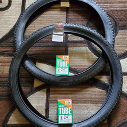 NEW Bicycle Bmx Cruiser Tires 24" Solid Black
