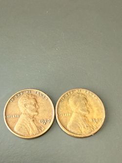 2 of the 1929 s Wheat pennies