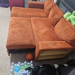 Convertible Corduroy Sofa Couch – $200