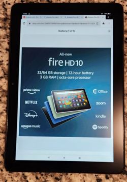 Amazon Fire HD 10 (11th Gen) 32GB, Wi-Fi, 10.1” 1080p Full HD ~OPEN BOX