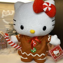 Hello Kitty Gingerbread Holiday Plush - Limited Edition - 17”