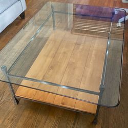 Glass coffee table