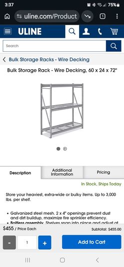 Bulk Storage Rack - Wire Decking
