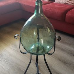 Vintage Blown Glass DemiJohn With Base