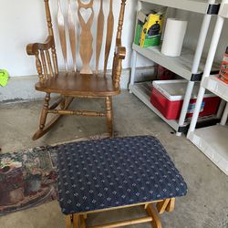 Rocking Chair  And Footstool 