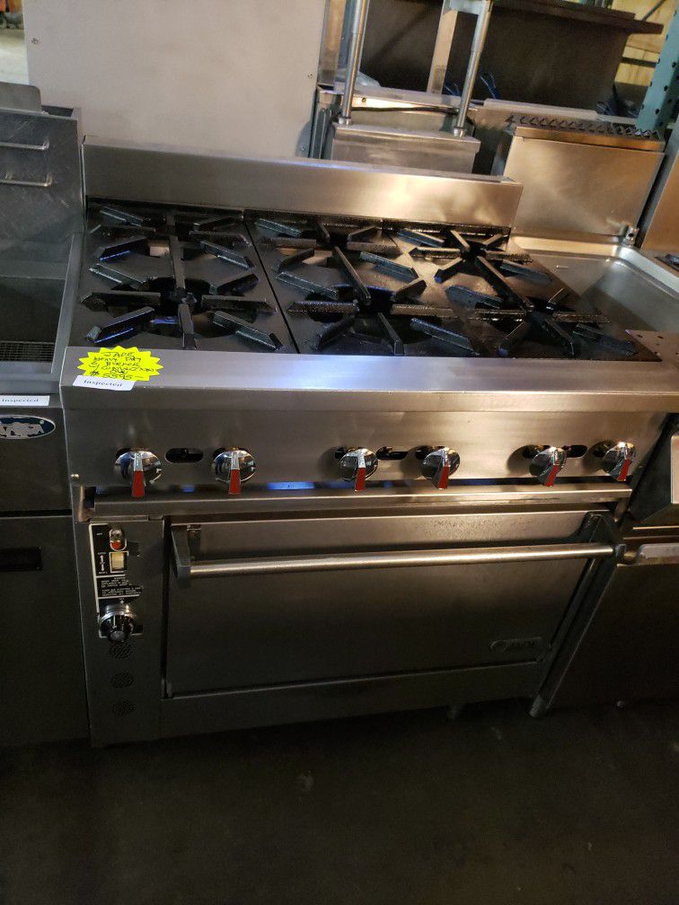 Used Jade 36"L Range With 6 Burners N Convection Oven 