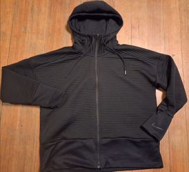 Women size Small Nike Full-Zip Hoodie Black Ribbed pockets