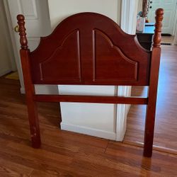 Wooden Twin Headboard And Frame 