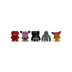 Fuggler 5-Pack Combo 2.5" Mini Monsters Red Purple Rainbow