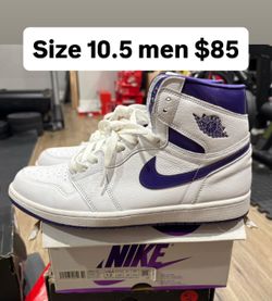 Jordan retro 1s purple metallic size 10.5 men super clean