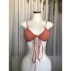Dusty Rose Bikini Top Size S
