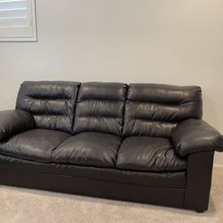 Leather couch set