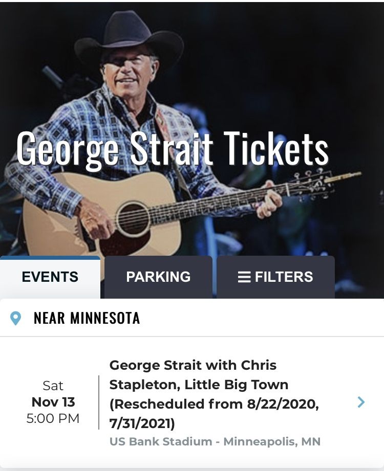 George Strait Tickets, Nov 13, 2021 US Bank