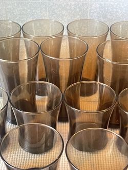 Moca Glasses 7-Tall, 8-Small Set.