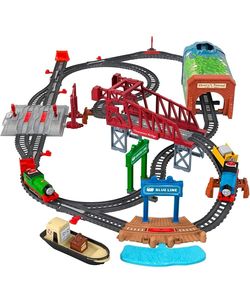 Thomas & Friends Talking Thomas & Percy Train Set, motorized track set, kids ages 3+
