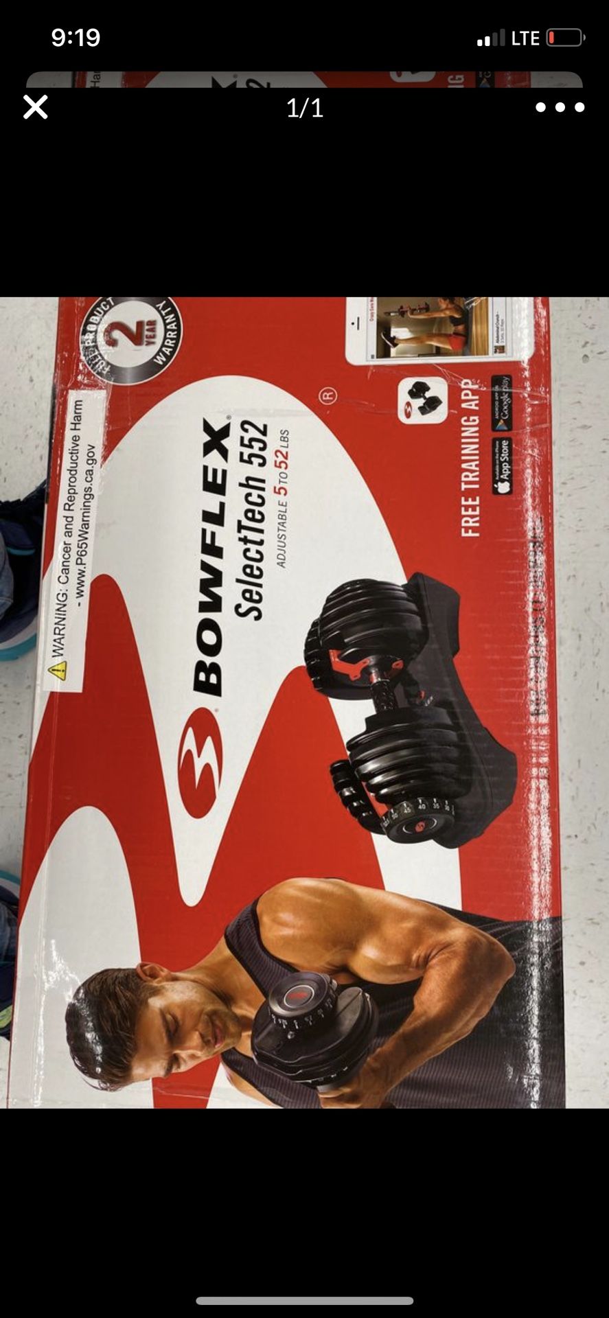 Bowflex dumbbell