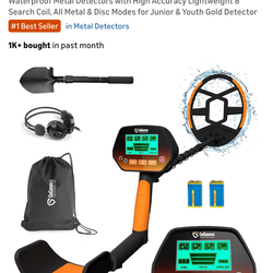 Metal Detector for Adults & Kids, GoGonova Kids Metal Detector, Waterproof Metal Detectors with High Accuracy Lightweight 8" Search Coil, All Metal & 