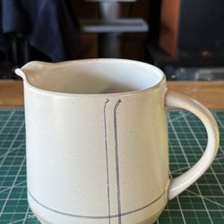 Hearth and & Hand Magnolia Engineered Blue Stripe Pitcher 2021 Original