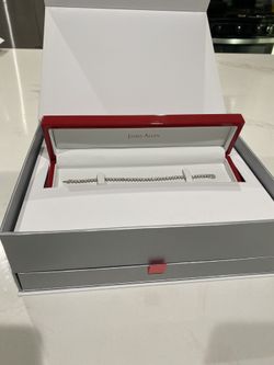 James Allen 14K White Gold Lab Created Diamond Tennis Bracelet 5 CTW