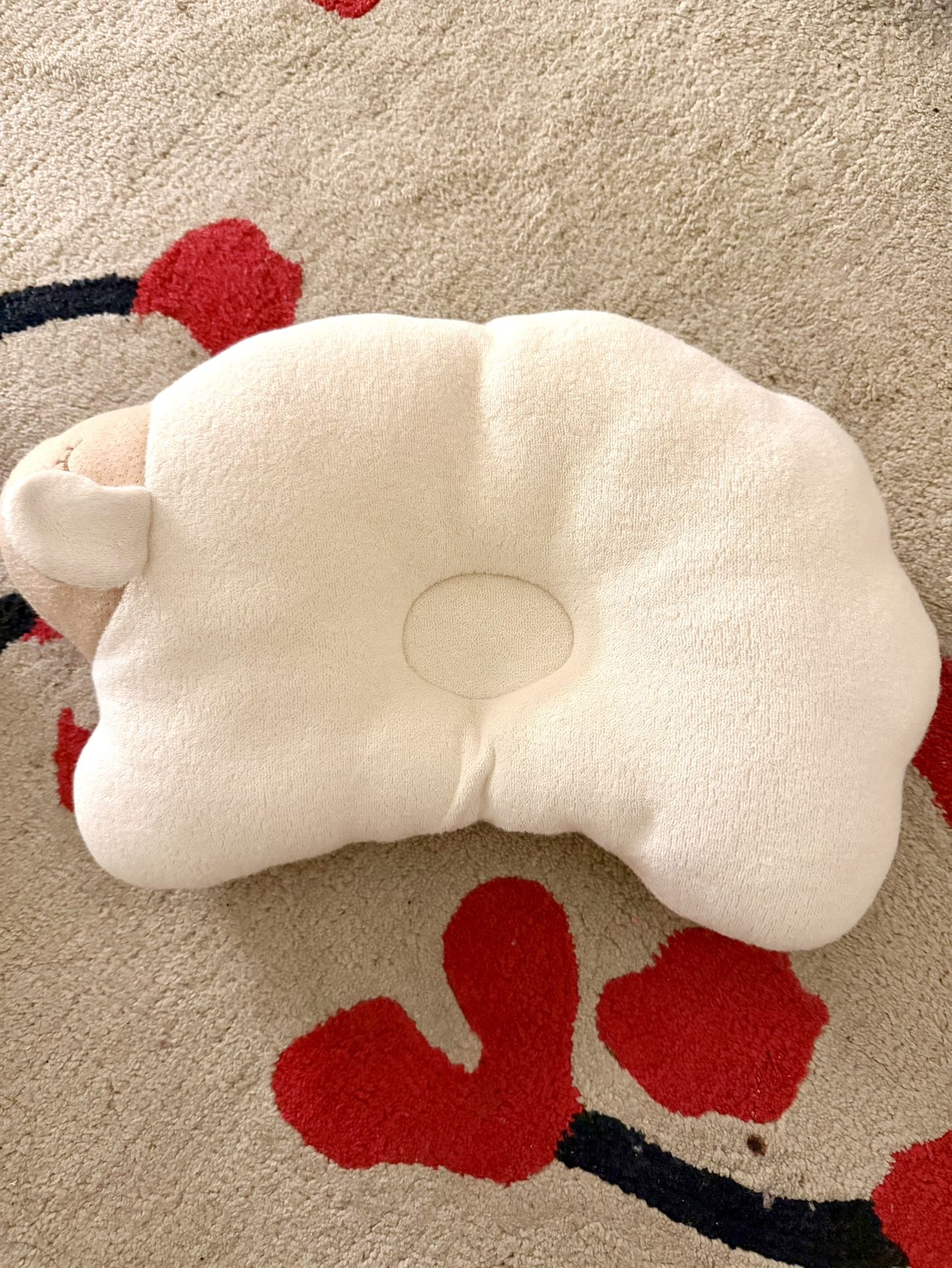 Baby Head & Neck Support/ Infant Pillow Organic Cotton Cover Machine Washable