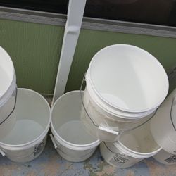 5 Gallons buckets 5 for $ 18.00