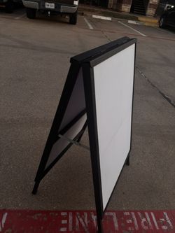 A frame outside sign