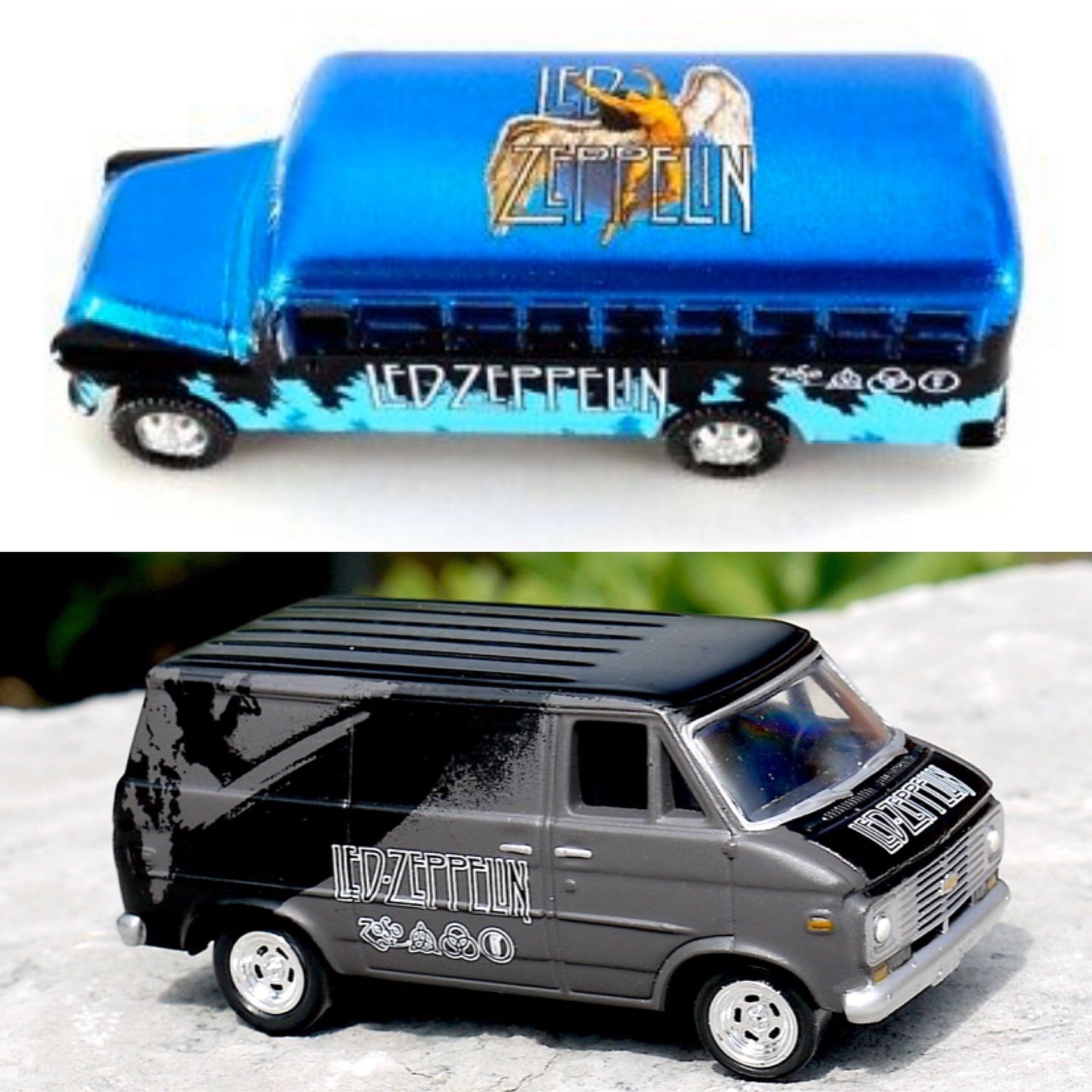 RARE JOHNNY LIGHTNING LED ZEPPELIN 1956 CHEVY BUS & 75' CHEVY VAN ...