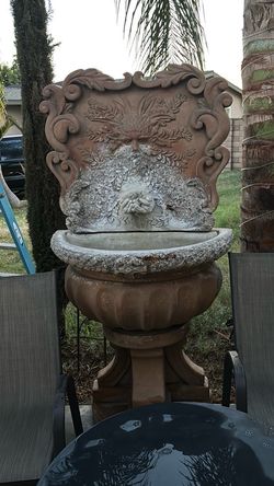Ornate Stone Outdoor Water Fountain