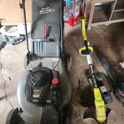 Lawn Mower & Electric Leaf Blower