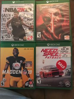 Xbox 1 games pretty much new
