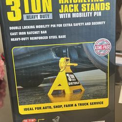 Heavy duty 3 ton ratcheting jack stand