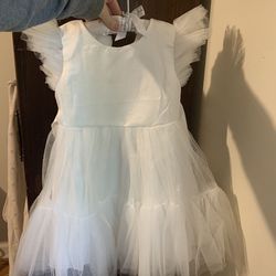 New White Flower Girl Dress Size 2