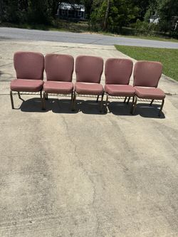 5 Burgundy Chairs