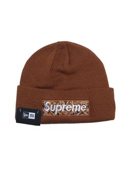 UA Supreme New Era Bandana Box Logo Beanie Brown Hat Skateboard