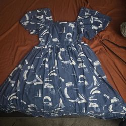 A New Day Blue/White Dress 