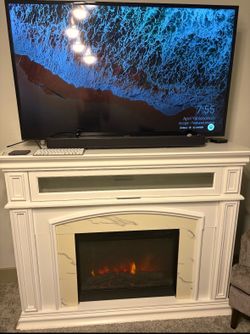 TV Stand with Remote Control Fire Place