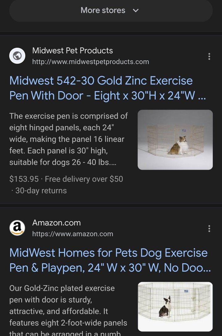 Gold zinc exercise pen + crate