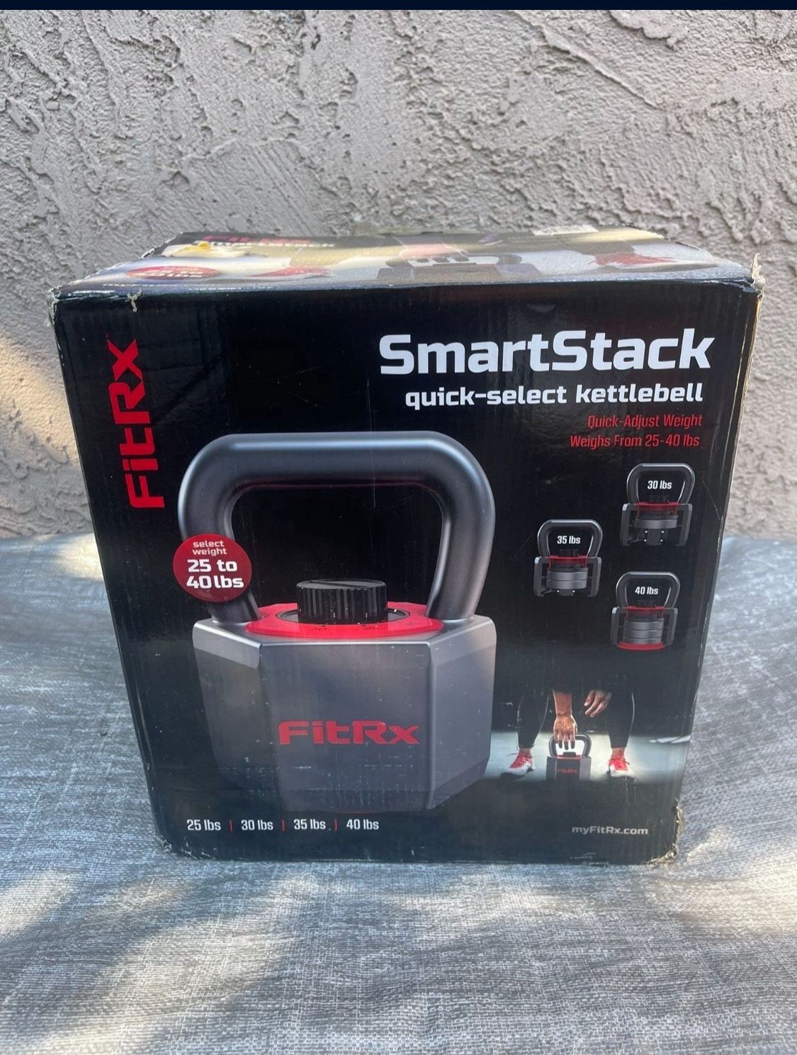 FitRx 25 lbs SmartStack Wide handle Adjustable Kettlebell,