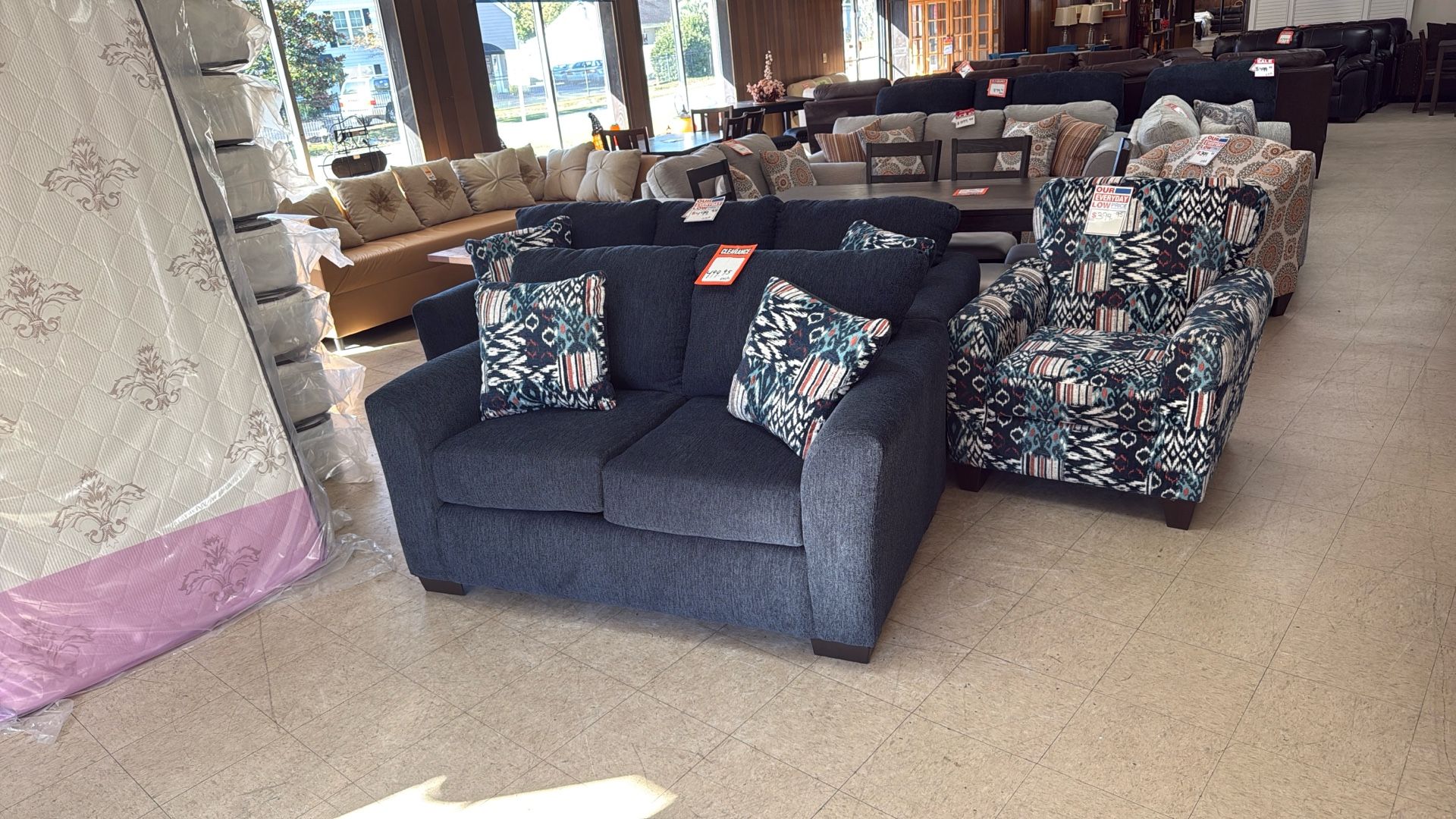 Brand new couch 499 brand new loveseat, 499 brand new accent chair, 399