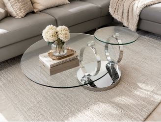 Modern Glass Coffee Table (Expandable / Nested Design)