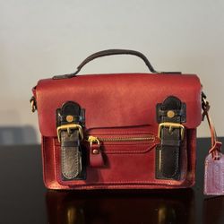 Old Trend - Genuine Leather - Red Mini Satchel Bag