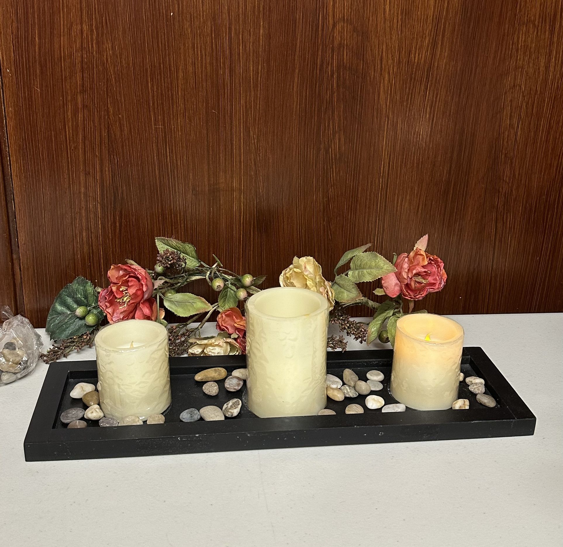 VERANDA 3-piece flameless LED candle set