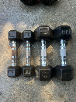 Hex dumbbell set