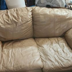 Leather couch and love seat