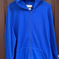 Dodger Blue Hoodie Zip Up Jacket 3X…