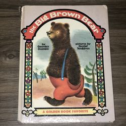 Vtg. The Big Brown Bear Book By Duplaix Georges