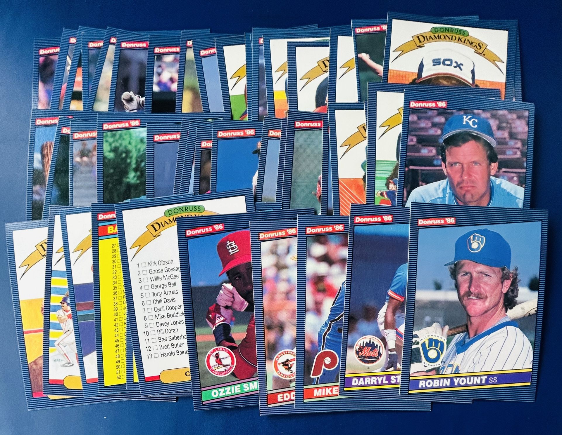 1986 Donruss Baseball Card Lot - HOF, All Stars, Rookies, Checklists 