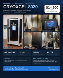 CRYOXCEL 8020 whole-body cryotherapy chamber